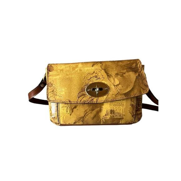 Patricia Nash Gradina Flap Leather Crossbody‎ - Italian Sketchbook - Turn Lock - Picture 2 of 11